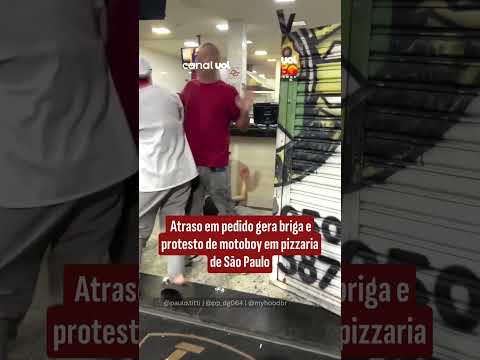 Atraso em pedido gera briga e protesto de motoboy em pizzaria de São Paulo