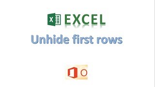 Excel Tip - Unhide first row in 2 sec !