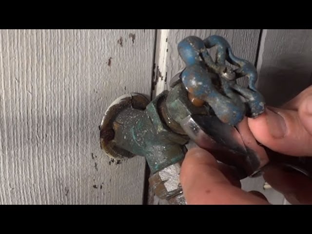 How To Repair Outdoor Faucet Leaking From Handle When Water Is How To Repair Outdoor Faucet Leaking
