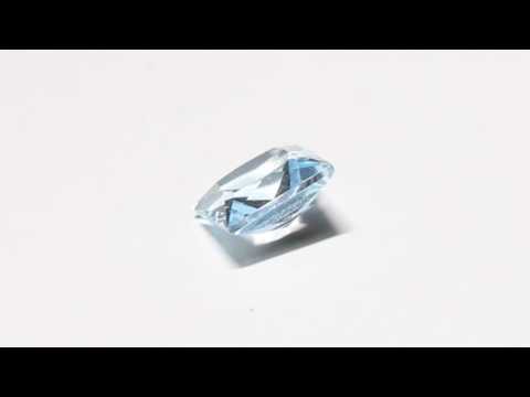 スカイブルートパーズ9mmプリンセス3.84ct