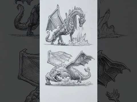 How To Draw A Dragon 🐲 #art #drawing #foryou