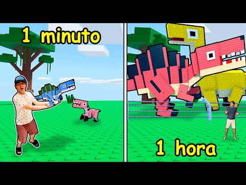 CRIAMOS UMA FAZENDA DE DINOSSAUROS QUE CRESCEM A CADA SEGUNDO! (ultra gigantes?)