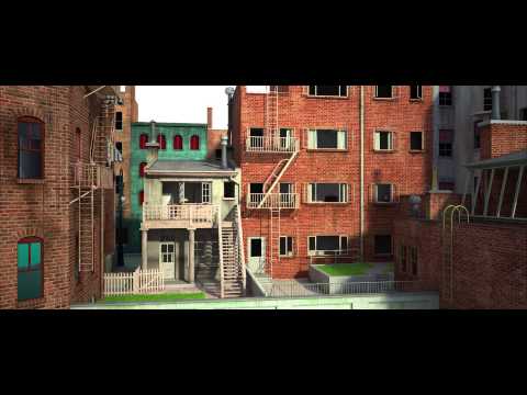 Rear Window - Progression of 3D rendered movie set