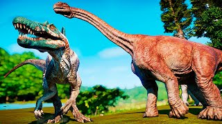 Mundo Dos Dinossauros (#28) | Tempestade! Saurópodes no Safari | Jurassic World Evolution | (PT/BR)
