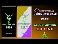 Happy new year 2024 status editing alight motion editing Dj song humming bass 😜 happy new year #2024