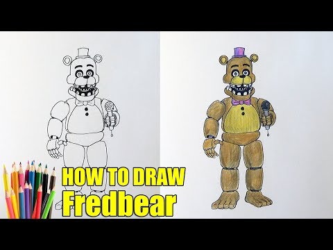How to draw Fredbear, FNAF, Как нарисовать Фредбера, ФНАФ ...