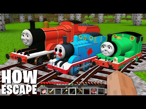 HOW TO ESCAPE FROM SMALLEST THOMAS THE TANK ENGINE.EXE and FRIENDS in Minecraft - Coffin Meme
