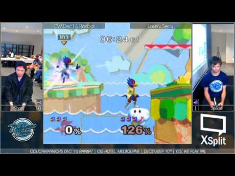 CW Ranbat Dec'16 - SSBM Singles - Splice vs Khairi