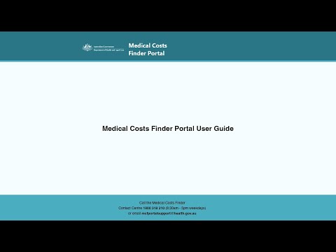 How-to video for the Medical Costs Finder Portal