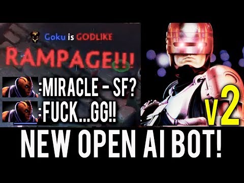 THIS IS NEW OPEN AI BOT v2 Shadow Fiend RAMPAGE BOSS by Miracle- Dota 2