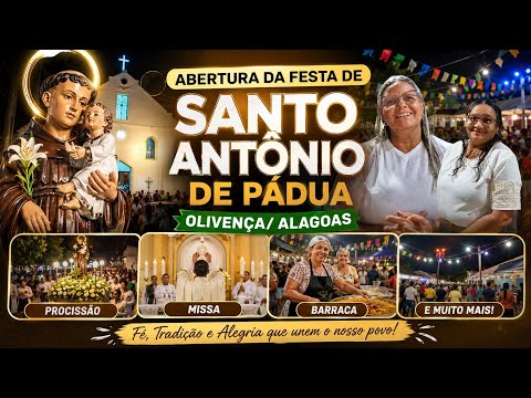 Abertura da festa de Santo Antônio, padroeiro da comunidade Bento Leite em Olivença/AL. 