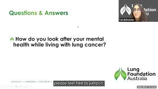 Lung Cancer: Lived Experience Panel