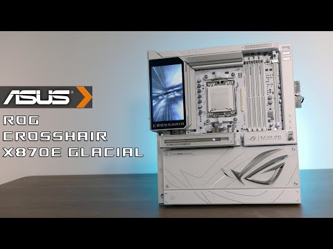 This is ASUS's new flagship AM5 motherboard - ASUS ROG CROSSHAIR X870E GLACIAL Unboxing & Overview