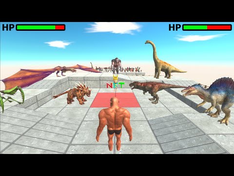 Battle Royale Tournament on Mountain Arena - Animal Revolt Battle Simulator