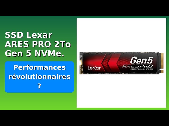 Vídeo relacionado con Lexar Ares 1TB SSD, M.2 2280 PCIe Gen4x4 1.4 SSD Interno NVMe, hasta 7.400MB/S Lectura Y 6.500MB/S Escritura, Unidad de Estado Sólido Interna para PS5, PC, Portátil, Gamers, Creadores y Profesionales