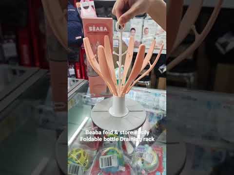 BEABA SULANKSTOMA BUTELIUKŲ IR PRIEDŲ DŽIOVYKLĖ FLOWER, Pilkas video