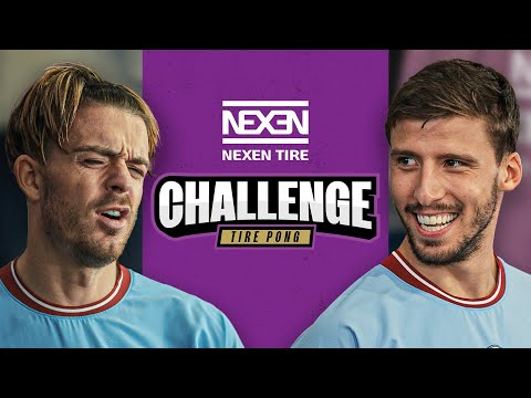 GREALISH vs DIAS: TIRE PONG! | Man City stars get Competitive! | Nexen Tire Challenge