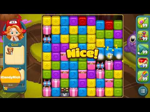 Toy Blast Level 191 Game Puzzle Boosters Gameplay