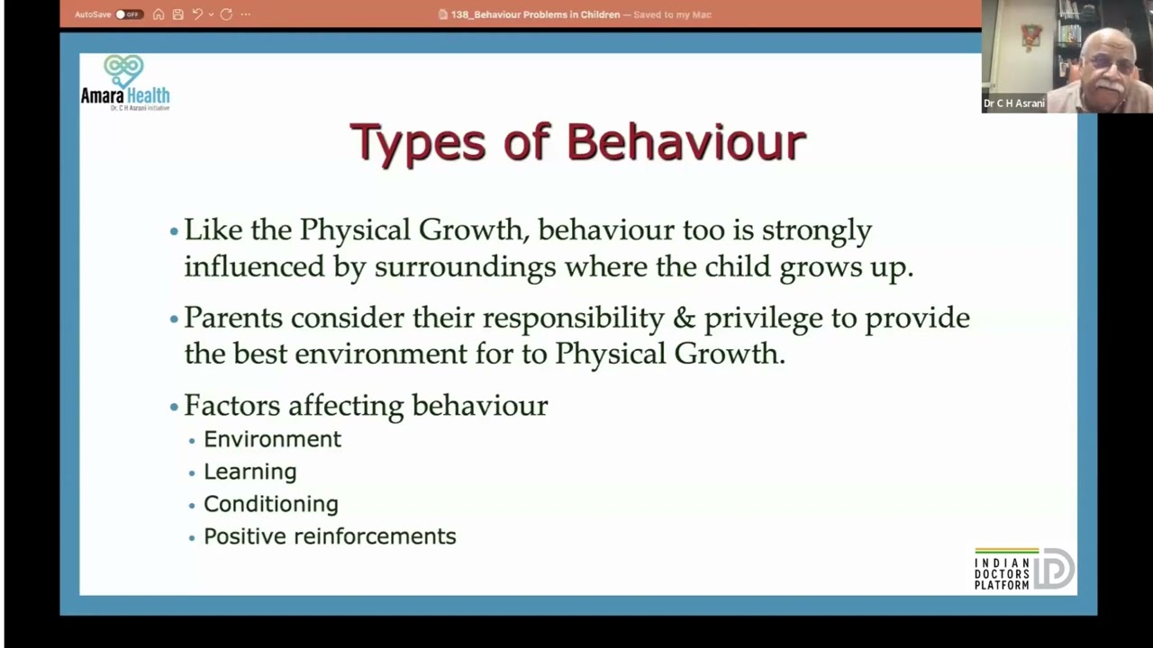 Behavioural disorder in children