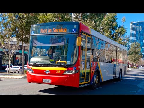 2451 A Volvo B8RLE euro6 with ZF Ecolife with Volgrens Optimus bodywork Adelaide Metro Busways