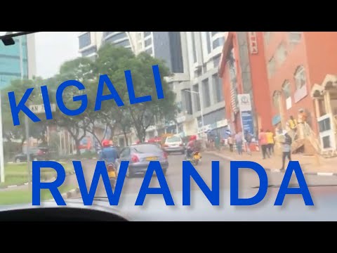 Car Ride View - from Airport to Hotel in KIGALI, RWANDA.