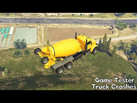 Gta 5 Truck Crashes & Falls From Building & Cliff