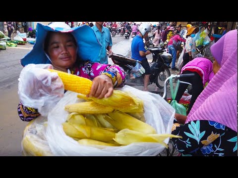 Country Foods In Phnom Penh Market - Cambodian Market Food Show