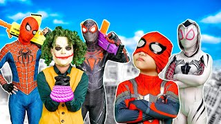 PRO 5 SUPERHEROs Story  All SPIDER-MAN Rescue Whit