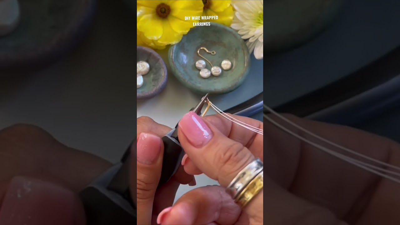 DIY Wire Wrapping #diyjewelry #craftideas #jewelry #wirewrap #handmade #beads #craft #earrings