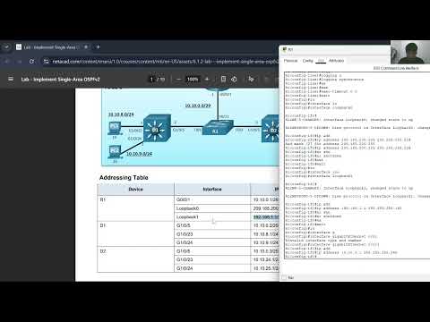 6.1.2 Lab - Implement Single Area OSPFv2