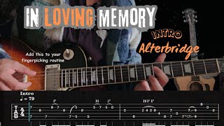 In Loving Memory Alter Bridge guitar Intro Tutorial | Tabs on screen | Tuning Open G #alterbridge
