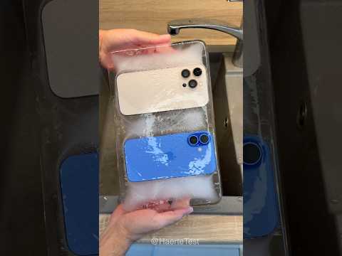 iPhone 16 Pro vs iPhone 16 - Sparkling Water FREEZE Test! #shorts