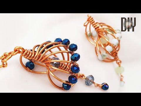Conch Shell | Wind Spinner | Pendant | Small crystal | Spherical bead with holes | Copper wire 596