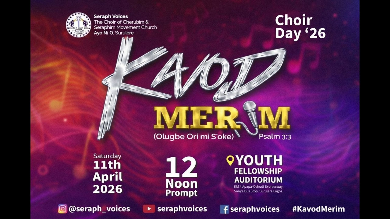 🔴 LIVE: Kávod Merim (The Lifter of my Head) | 53rd Anniversary Choir Day Concert 2026