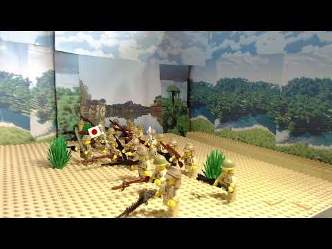 WW2 Lego animation Japanese Banzai charge