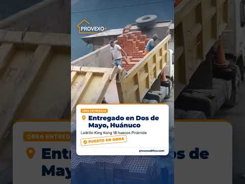 Ladrillo King Kong 18 huecos puesto en obra en Huánuco