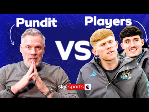 Jamie Carragher vs Tino Livramento and Lewis Hall | Players vs Pundit 🔲