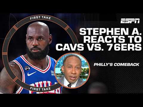 Stephen A. gives flowers to the 76ers for comeback win over the Cavs 💐 | First Take
