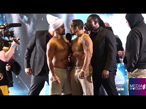 NEERAJ GOYAT VS ANTHONY TAYLOR FACE OFF AT WEIGH-IN: MSUK
