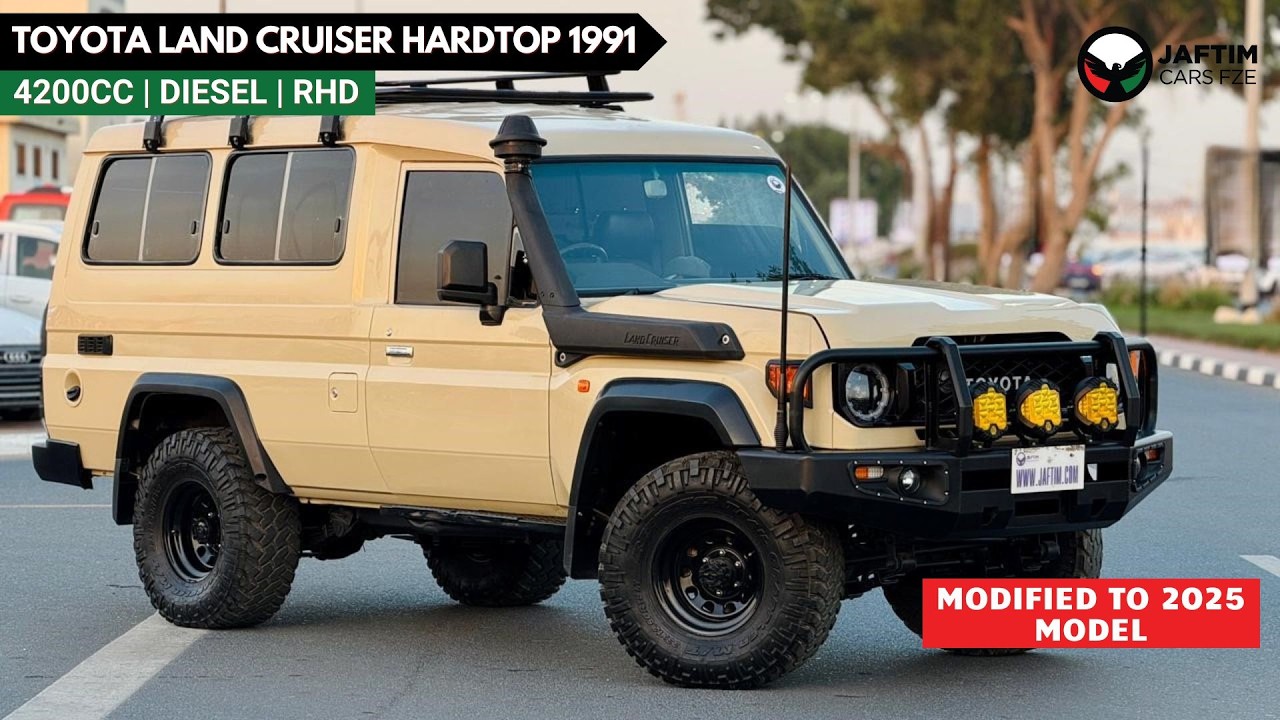 Toyota Land Cruiser 70 1991| 4.2L DIESEL | MT | RHD | HEAVY BULL BAR WITH LED LIGHTS | HEAVY ROOF RACK | DUAL BULL BAR ANTE video