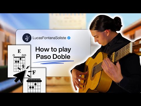 How to play Pasa Doble flamenco acoustic guitar easy tutorial - Lucas FONTANA - (Vidéo)