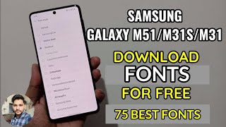 Samsung Galaxy M51 Download Fonts For Free