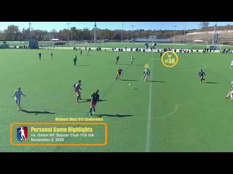 Personal Game Highlights vs. Union KC Soccer Club 11G GA (2025.11.02)