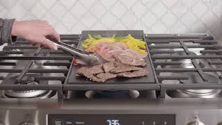 Cast-Iron Integrated Griddle