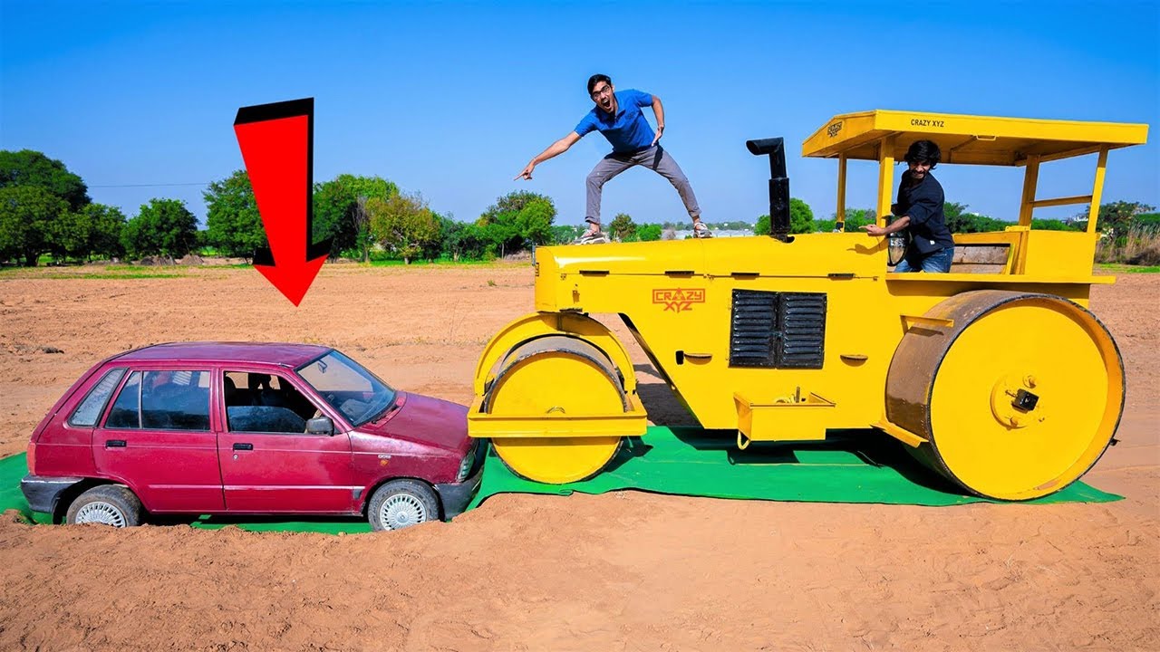 CAR vs Road Roller | रोड रोलर ने बना दी गाडी की चटनी | Extreme Experiment