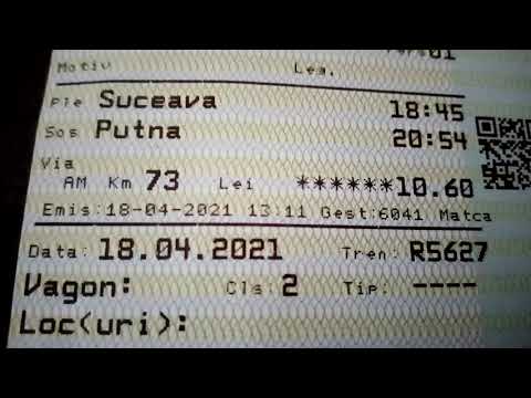 Bilet Tren R5627 Suceava-Putna 18.04.2021
