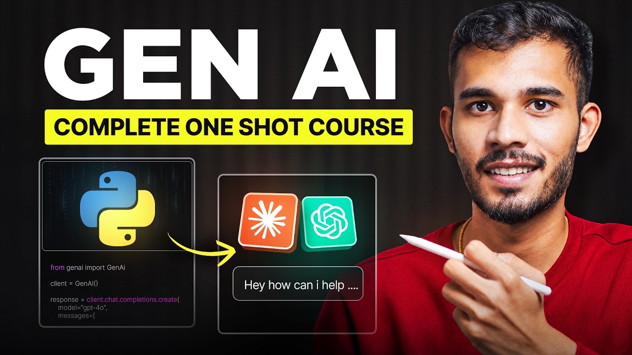 Generative AI Full Course 2026 | LLMs, RAG, AI Agents & Projects | Sagar Chouksey