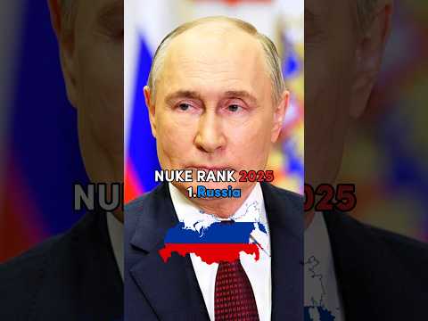 Countries with most Nuke Rank: 2025 #countries #nukes #geography #shorts #edit