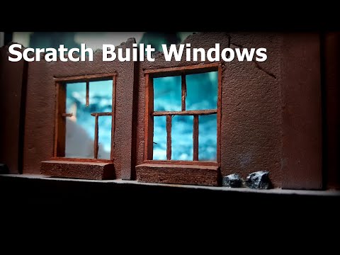 Miniature Scratch Built Windows for Wargaming Terrain Buildings - Balsa Wood Window Frames