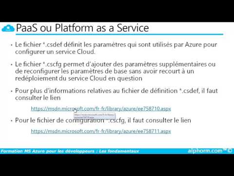 Azure comme Paas Services Cloud classiques Vidéo Tuto